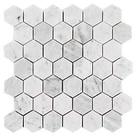 Bianco Carrara Hexagon Marble Tiles