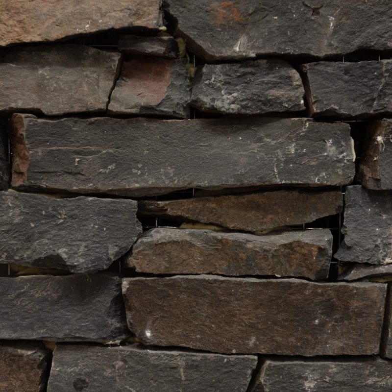 Penrith Red Stacked Stone Wall Cladding, Stacked Slate Tiles Wall Cladding