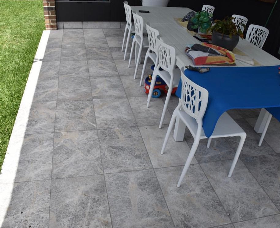 Tundra Grey Sandblasted Marble Pool Coping